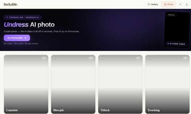 Fuckable homepage preview