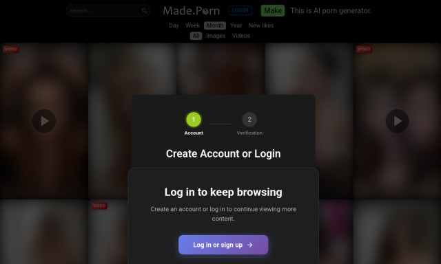 MadePorn homepage preview