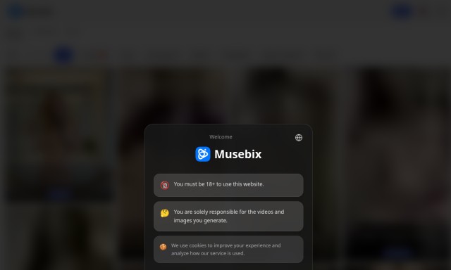 MuseBix AI homepage preview