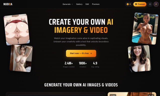 Nudixa homepage preview